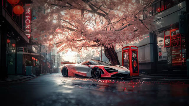 Cherry Street Supercar, a Cars live wallpaper for Mac