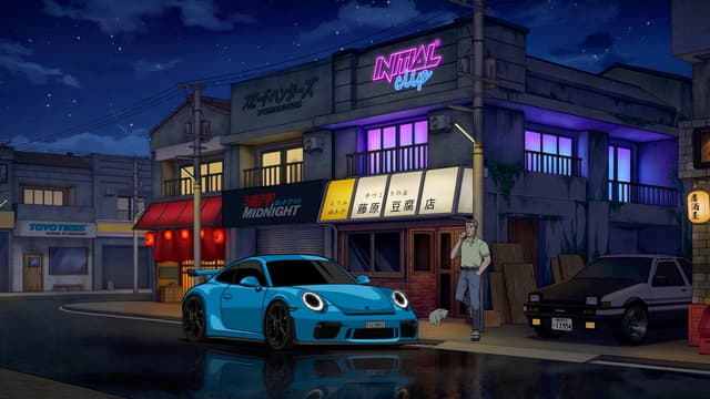 Porsche GTR Night, a Cars live wallpaper for Mac