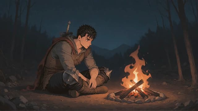 Guts Campfire, a Anime live wallpaper for Mac