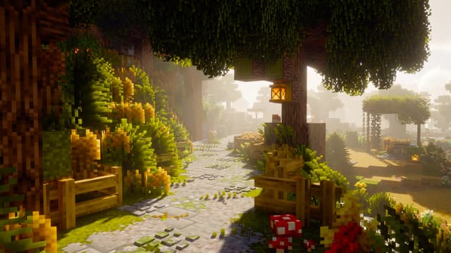 Minecraft Morning Garden, a Gaming live wallpaper for Mac